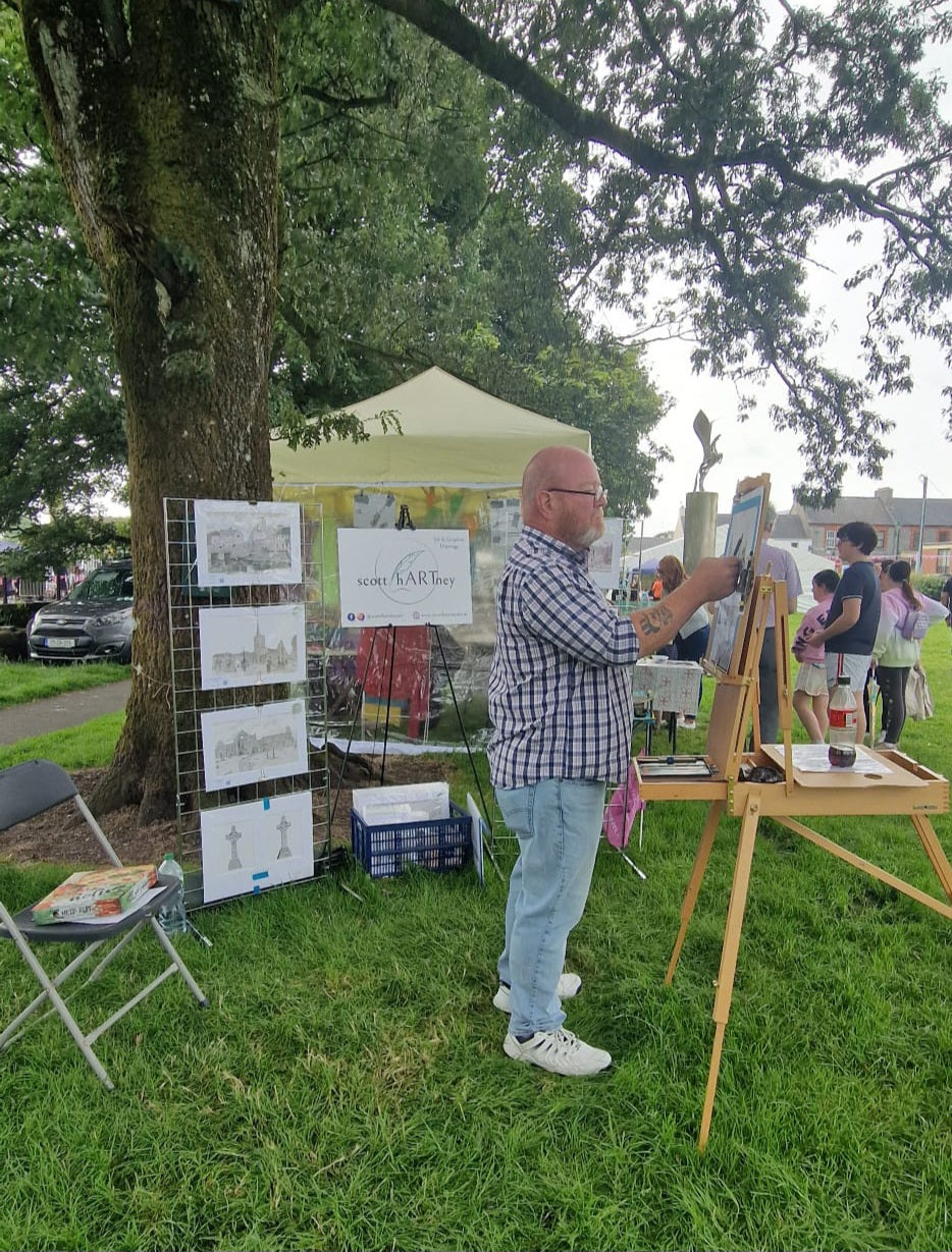 scott hartney drawing at walled towns day athenry