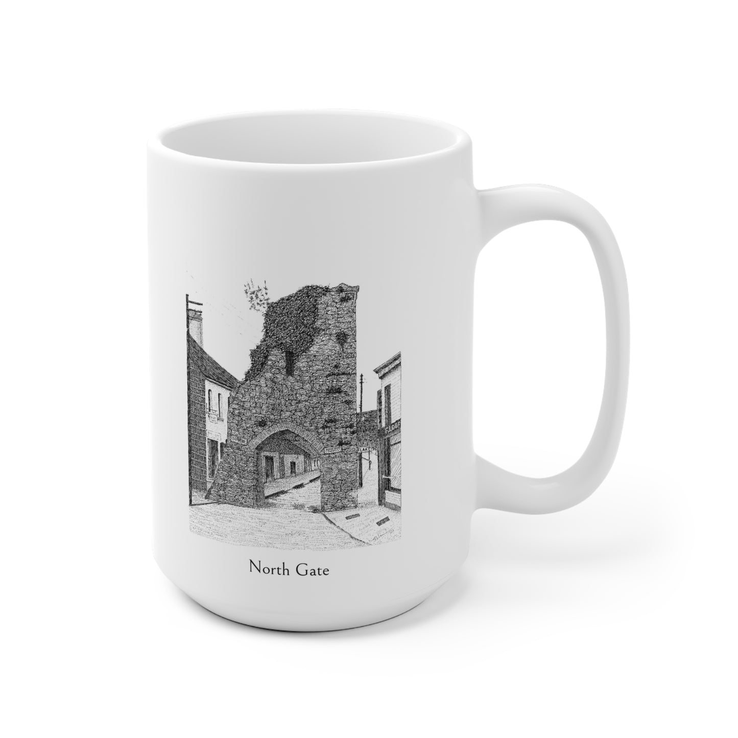 Gloss White Mug 15 oz. - The North Gate