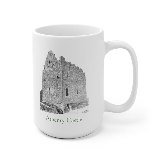 Gloss White Mug 15 oz. - Athenry Castle