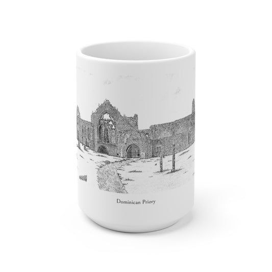 Gloss White Mug 15 oz. - Dominican Priory