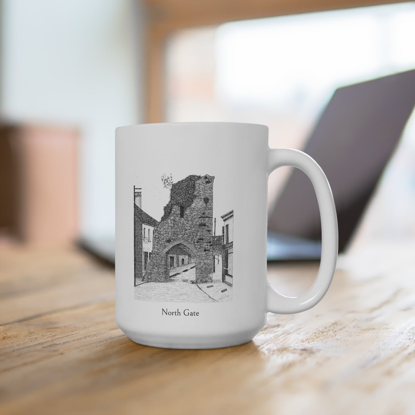 Gloss White Mug 15 oz. - The North Gate