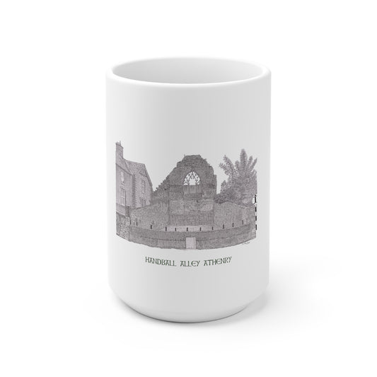 Gloss White Mug 15 oz. - Handball Alley